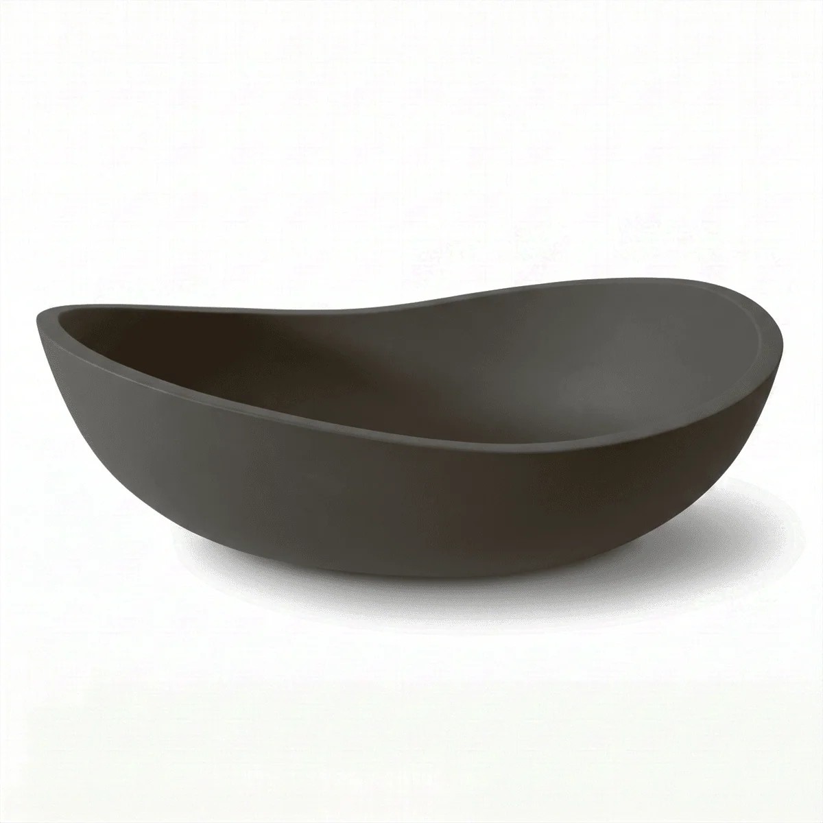 Lavabo sobre encimera Otium Volux 570 mm cemento gris mate forma orgánica