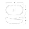 Lavabo sobre encimera Otium Volux 570 mm cemento gris mate forma orgánica