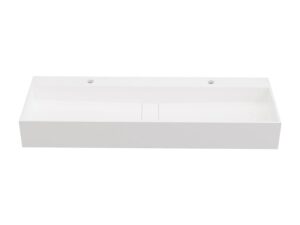 Lavabo suspendido Shower & Design YAMDROK 1200 mm solid surface blanco mate 2 orificios