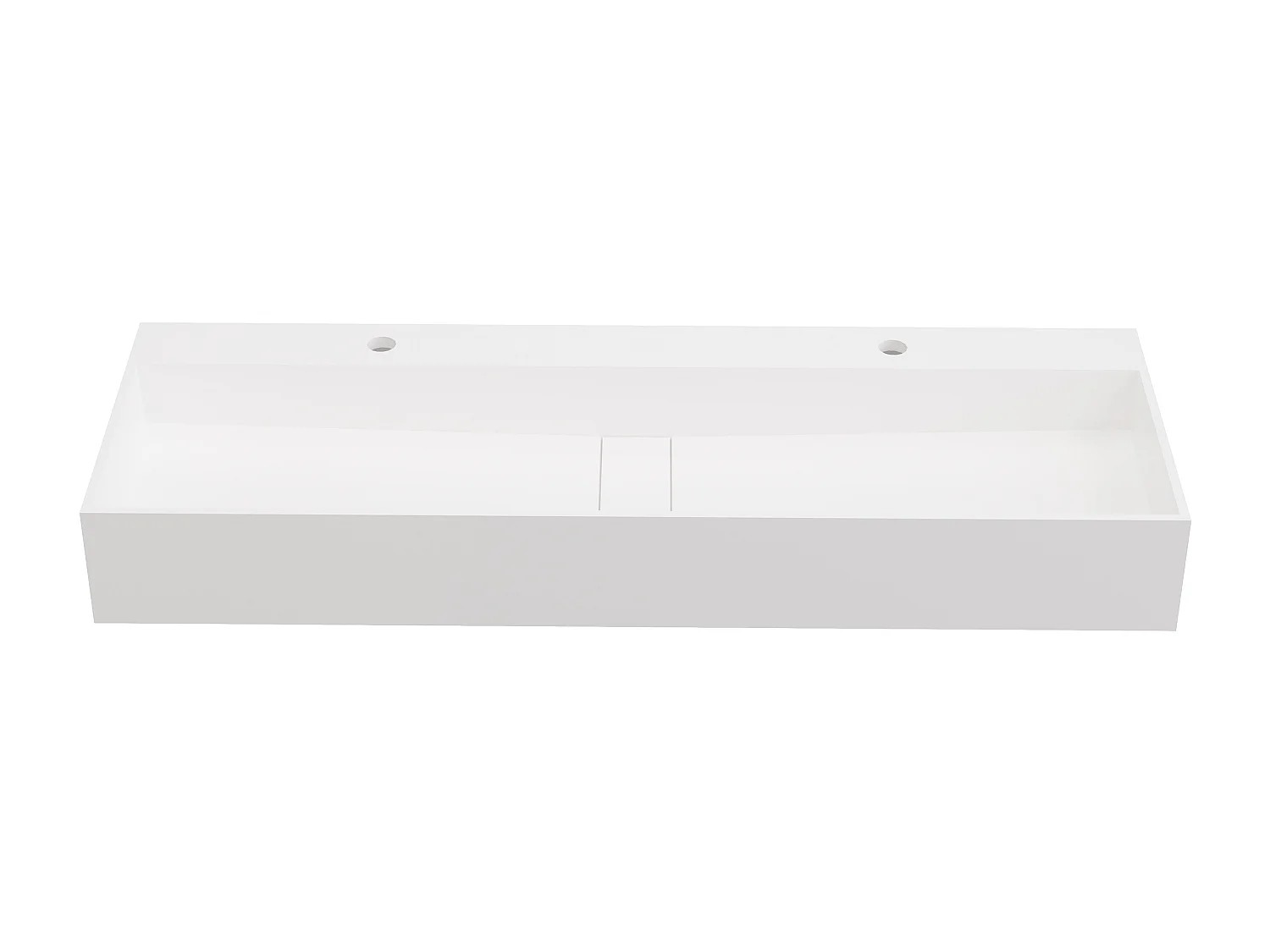 Lavabo suspendido Shower & Design YAMDROK 1200 mm solid surface blanco mate 2 orificios