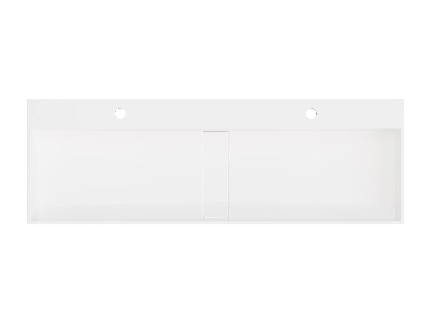 Lavabo suspendido Shower & Design YAMDROK 1200 mm solid surface blanco mate 2 orificios