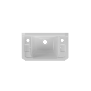 Lavamanos suspendido Burlington Edwardian 510 mm porcelana blanco brillo 2 orificios