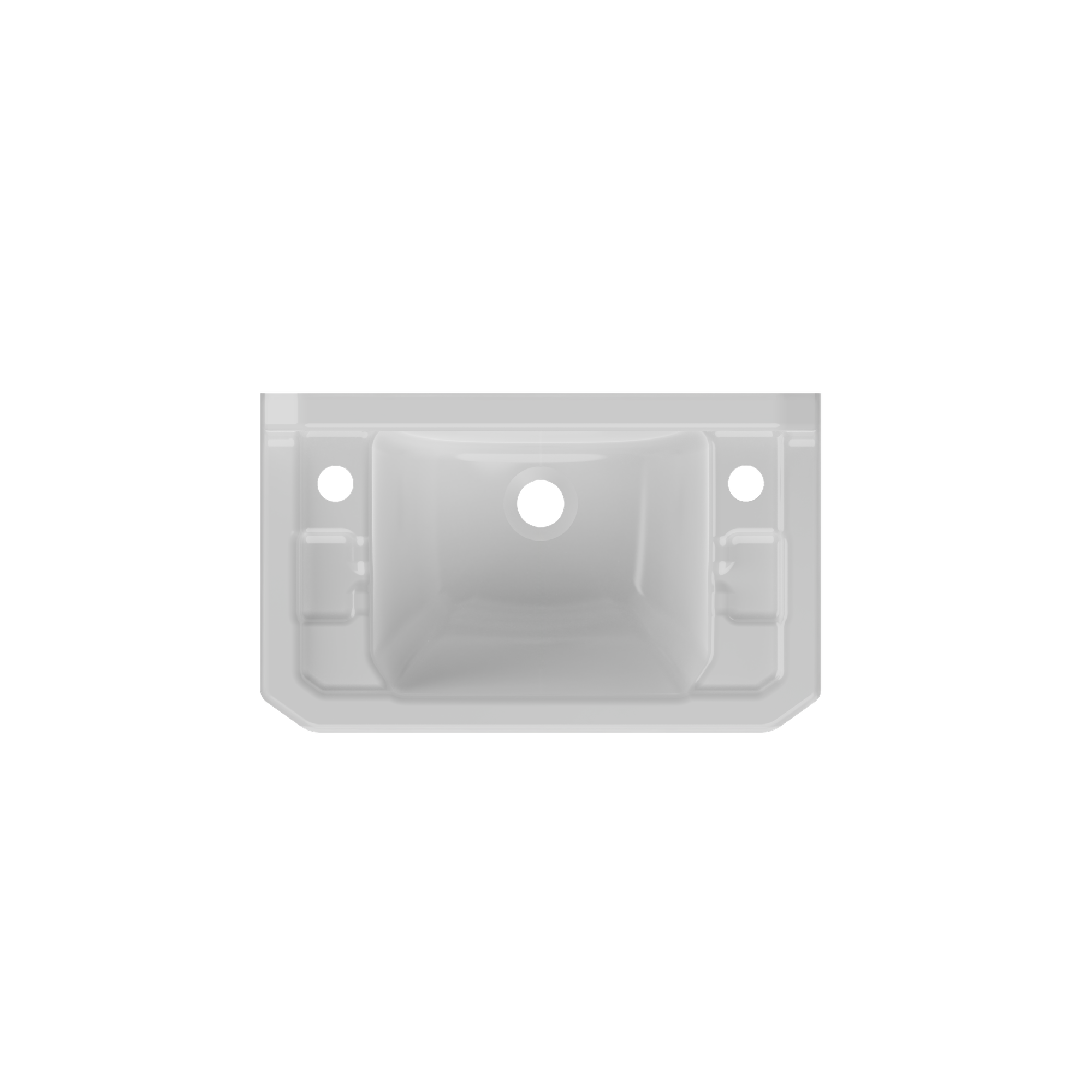 Lavamanos suspendido Burlington Edwardian 510 mm porcelana blanco brillo 2 orificios