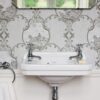 Lavamanos suspendido Burlington Edwardian 510 mm porcelana blanco brillo 2 orificios
