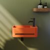 Lavamanos suspendido Harbour Concrete 430 mm curvo naranja tostado