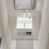 Lavamanos suspendido Lusso Stone Ethos Mini 330 mm piedra blanco mate