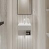 Lavamanos suspendido Lusso Stone Ethos Mini 330 mm piedra blanco mate