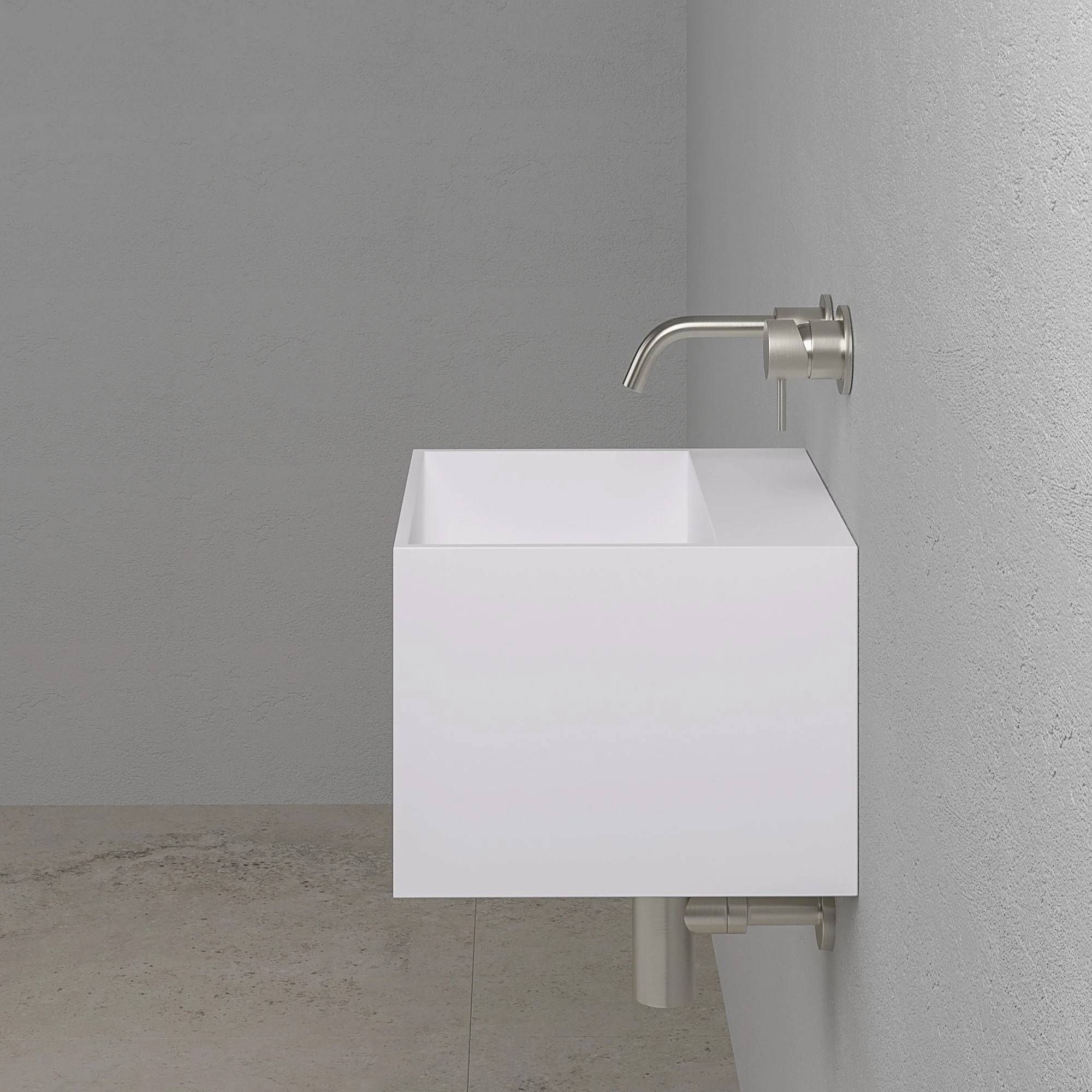 Lavamanos suspendido Lusso Stone Ethos Mini 330 mm piedra blanco mate