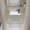 Lavamanos suspendido Lusso Stone Modul 400 mm piedra blanco mate 1 orificio