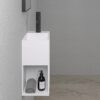 Lavamanos suspendido Lusso Stone Modul 400 mm piedra blanco mate 1 orificio