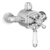Mezclador termostático de ducha visto Trafalgar Traditional bimando salida superior