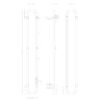 Radiador toallero eléctrico Reina Pelmo seco 1500 × 200 mm 95 W latón cepillado
