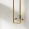 Radiador toallero eléctrico Reina Pelmo seco 1500 × 200 mm 95 W latón cepillado