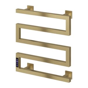 Radiador toallero eléctrico Reina Vispa seco 510 × 500 mm 95 W latón cepillado