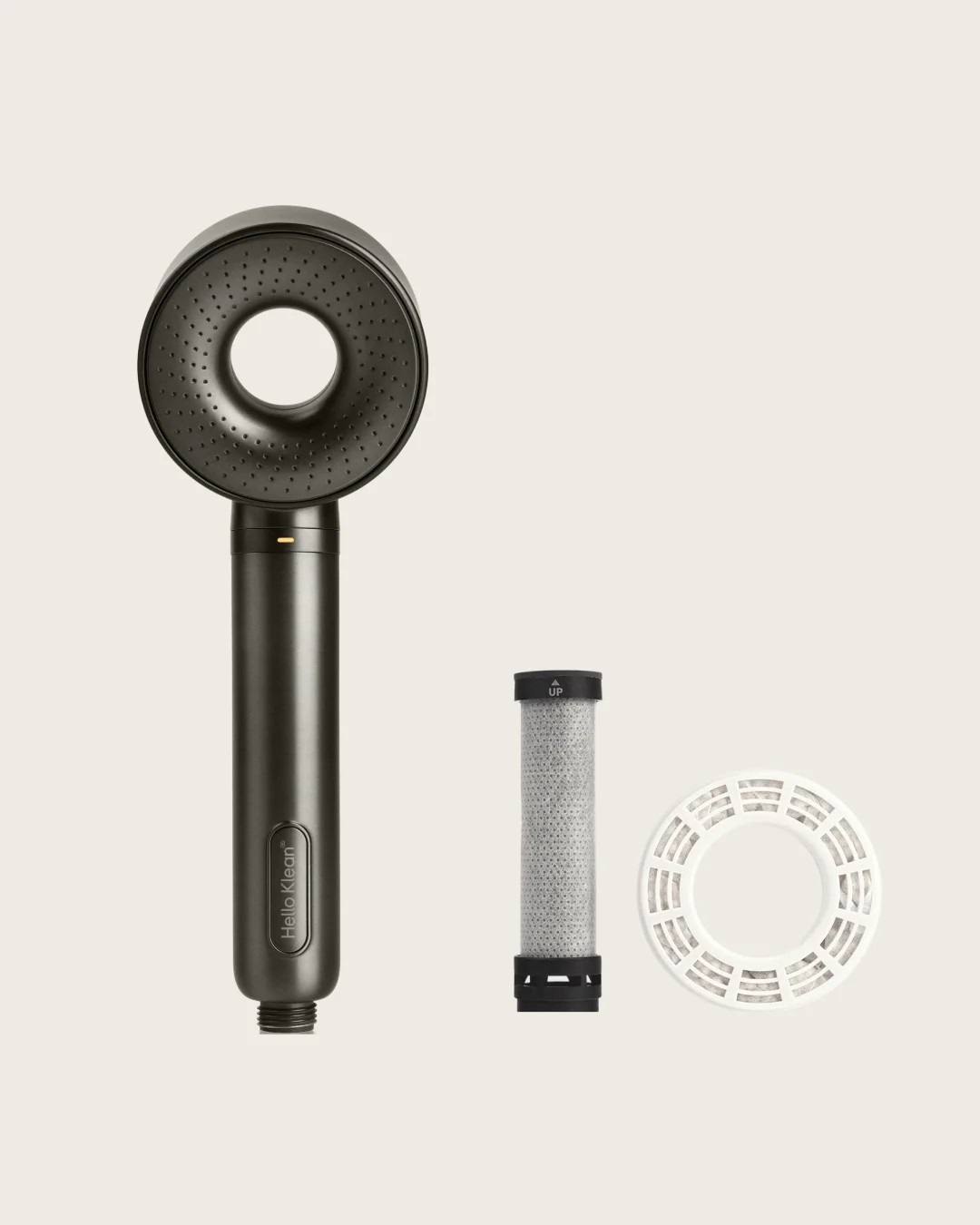 Rociador de ducha Hello Klean Shower Head+ teleducha con filtro y app cromado cepillado