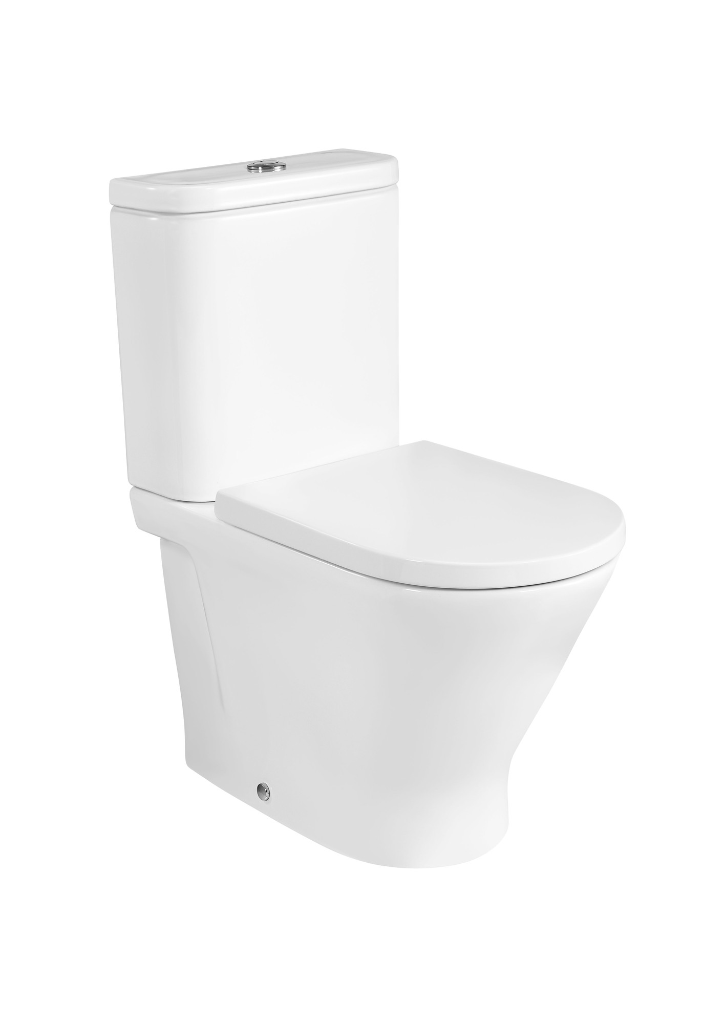 Taza de tanque bajo Roca The Gap Round Compact Rimless salida dual 600 mm