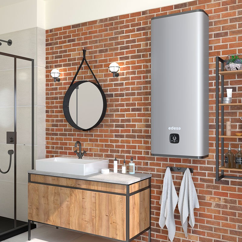Termo eléctrico plano Edesa Flat 80 WiFi 80 L doble depósito