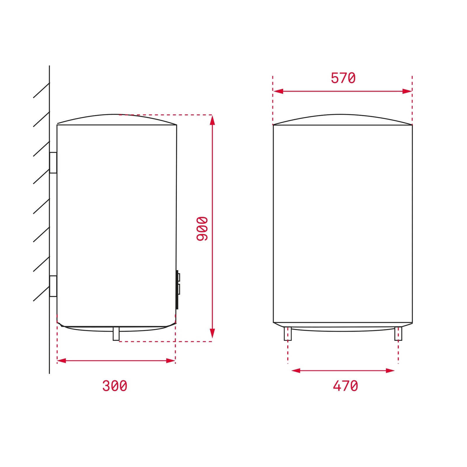 Termo eléctrico plano Teka EWH 80 D Slim 74 L 2 kW doble depósito