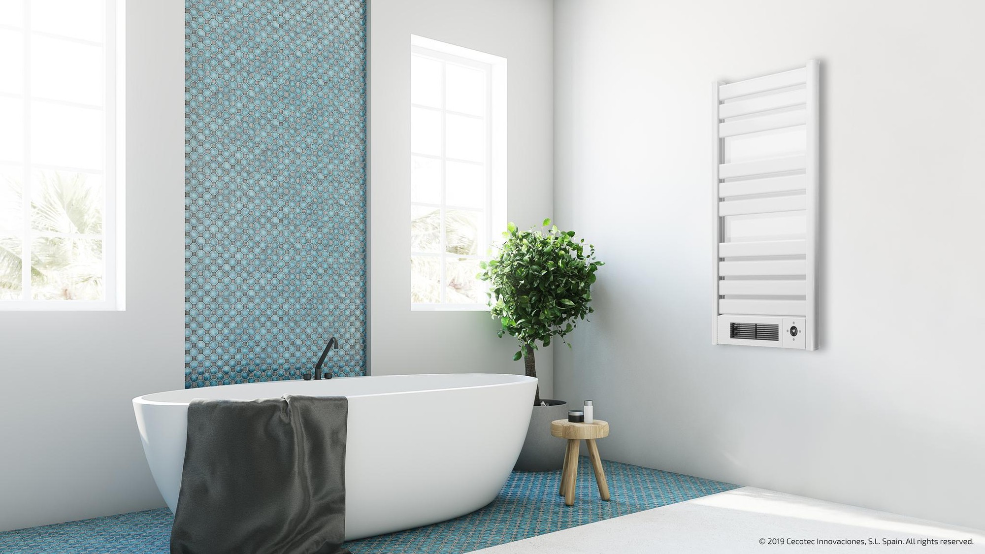 Toallero eléctrico con calefactor Cecotec Ready Warm 9770 1015 × 550 mm 2000 W blanco