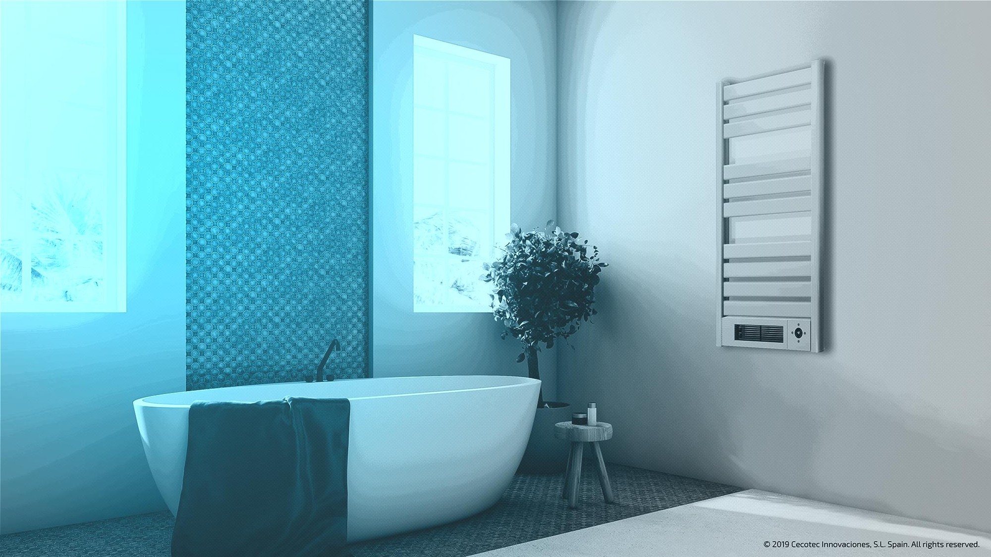 Toallero eléctrico con calefactor Cecotec Ready Warm 9770 1015 × 550 mm 2000 W blanco
