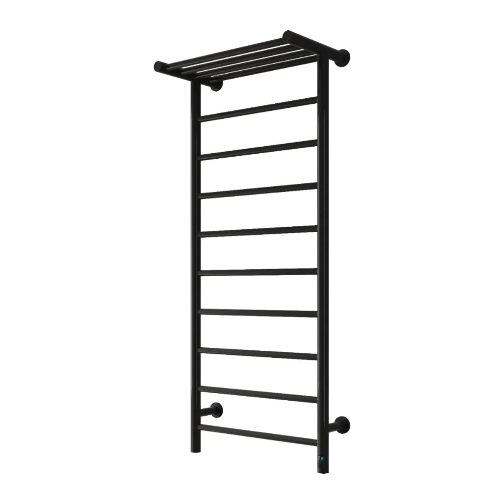 Toallero eléctrico con estante Reina Maira seco 1190 × 500 mm 165 W negro mate