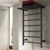 Toallero eléctrico con estante Reina Maira seco 1190 × 500 mm 165 W negro mate