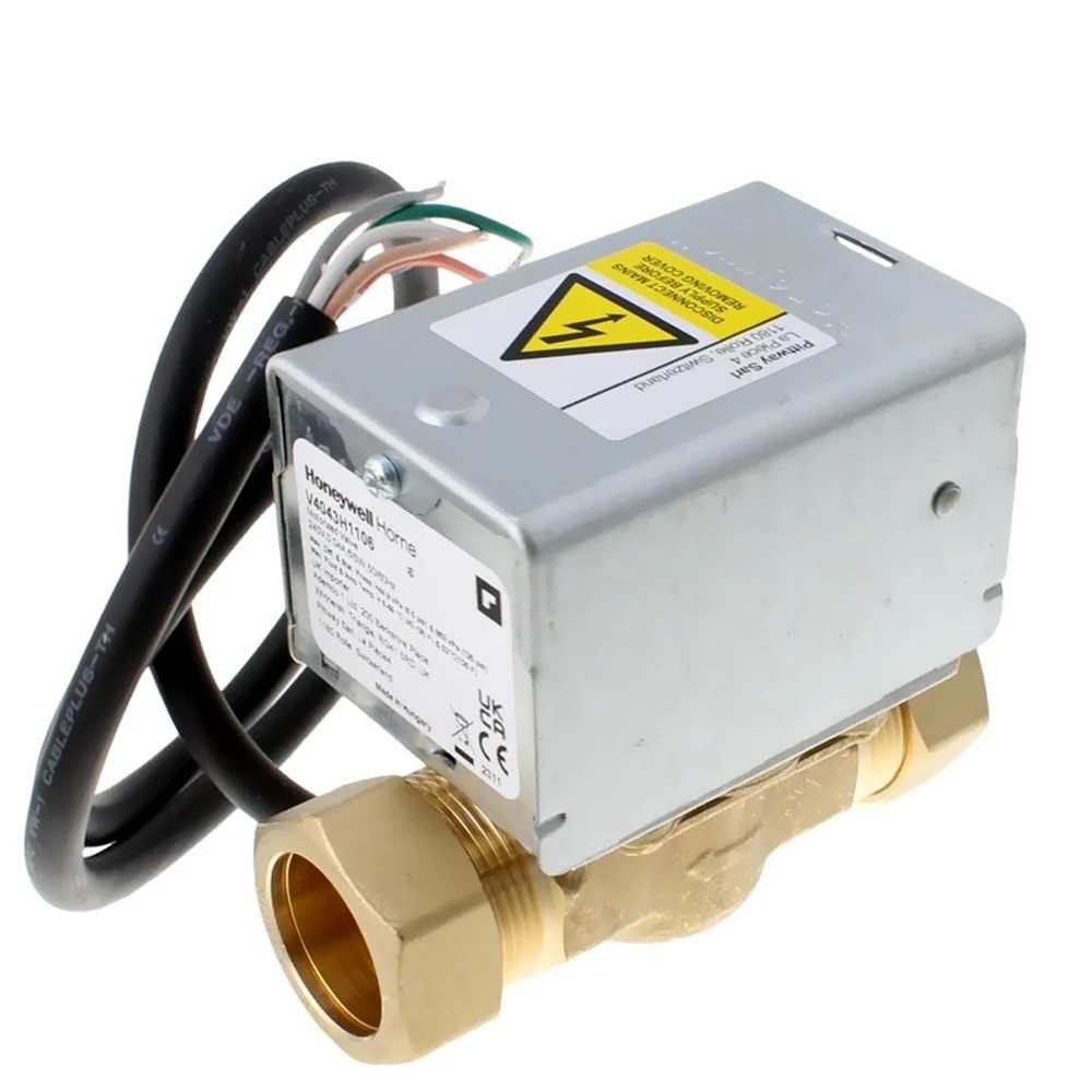 Válvula de zona de 2 vías Honeywell Home V4043H1056 22 mm pack de 2 normalmente cerrada