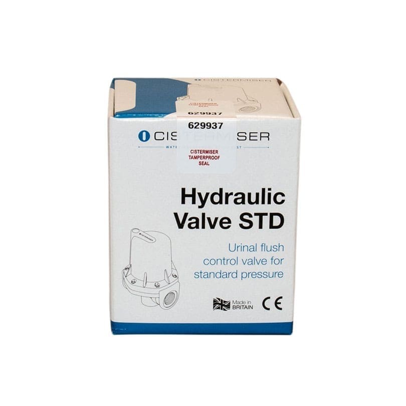 Válvula hidráulica de descarga de urinario Cistermiser STD 1/2" 0,5–6 bar sin electricidad